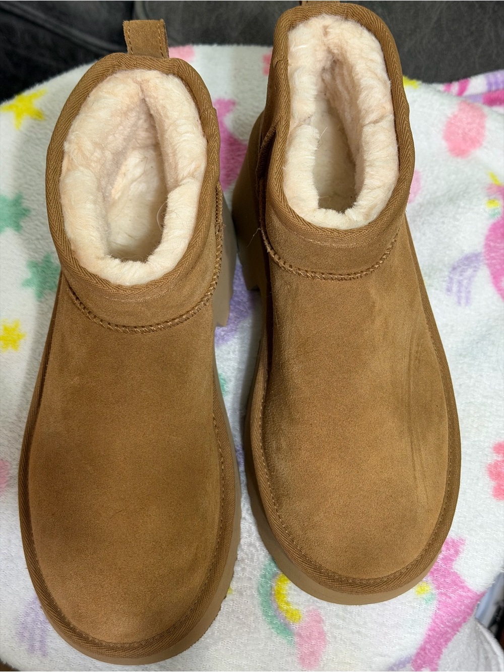 UGG Ankle Boots in Chestnut with Plush Shearling Lining